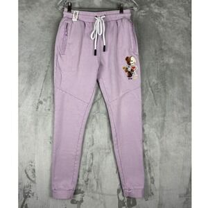 Fifth Loop Mens Lavender Purple Graphic Teddy Bear Skeleton Joggers Size M‎
